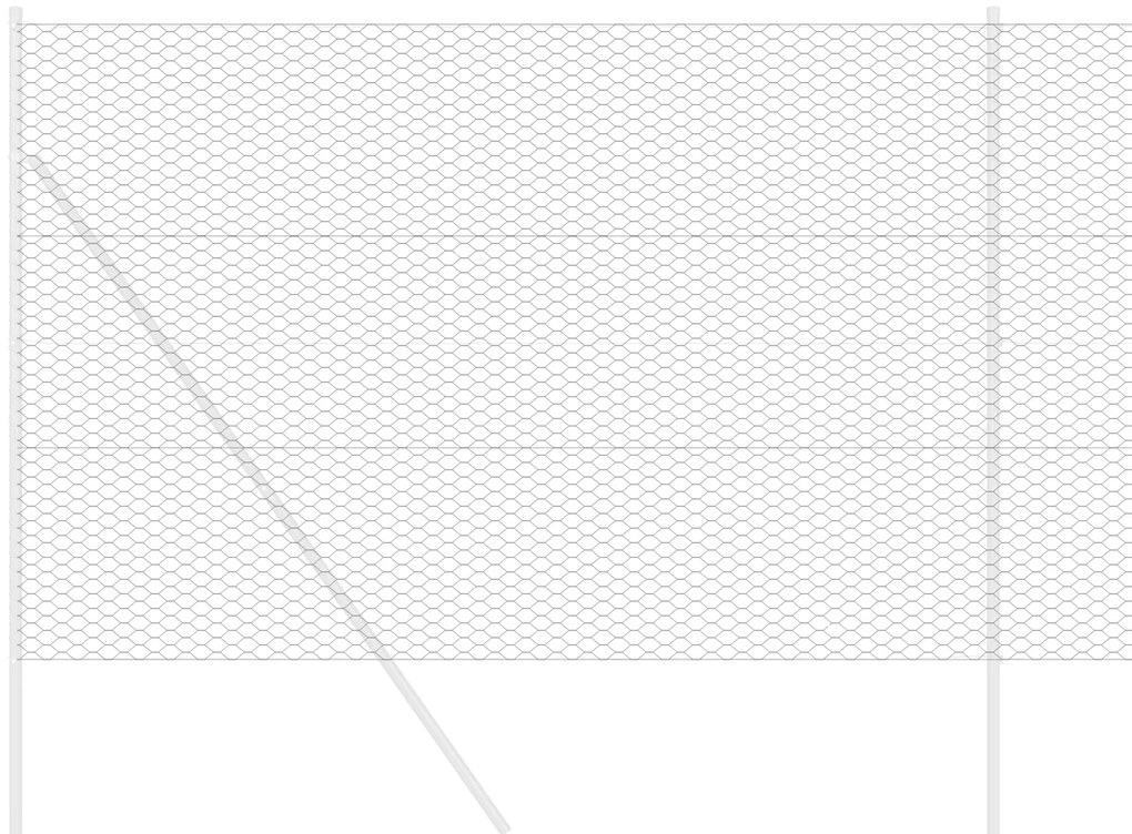 Cerca Hexagonal Cinza 1,6x25 m Aço