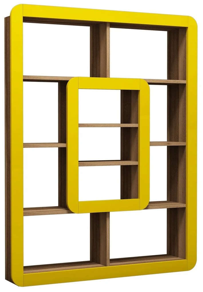 Estante Orkide – Nogueira Amarela – 108,4x140x21,8 cm