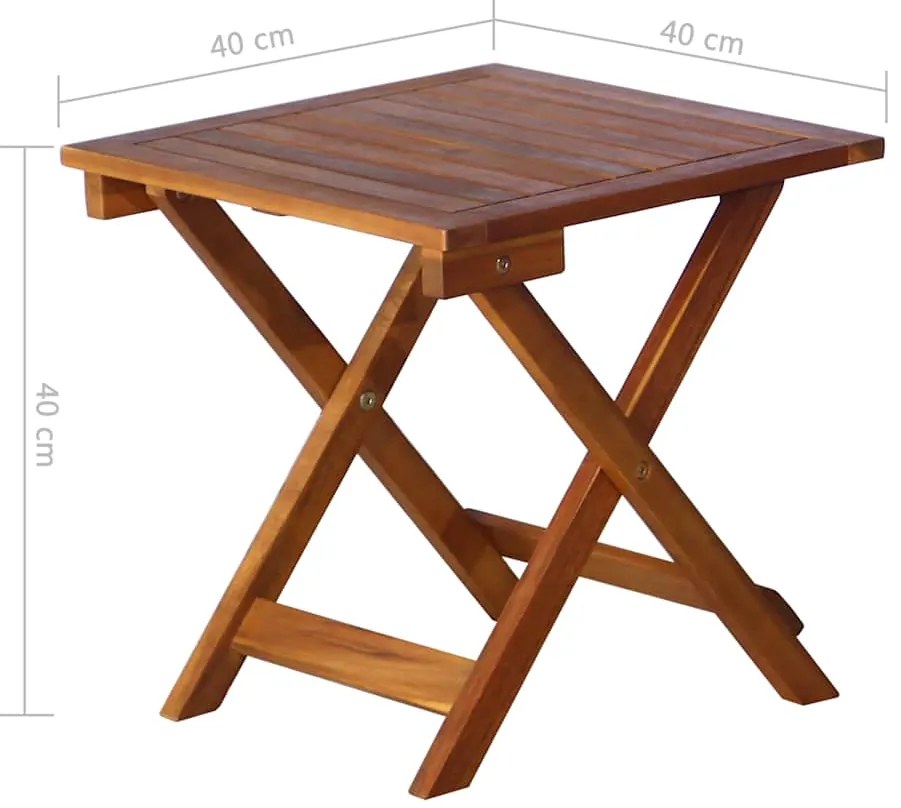 Espreguiçadeira de jardim com mesa e almofadão acácia maciça