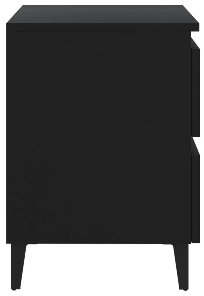 Mesas de cabeceira 2 pcs 40x35x50 cm derivados de madeira preto