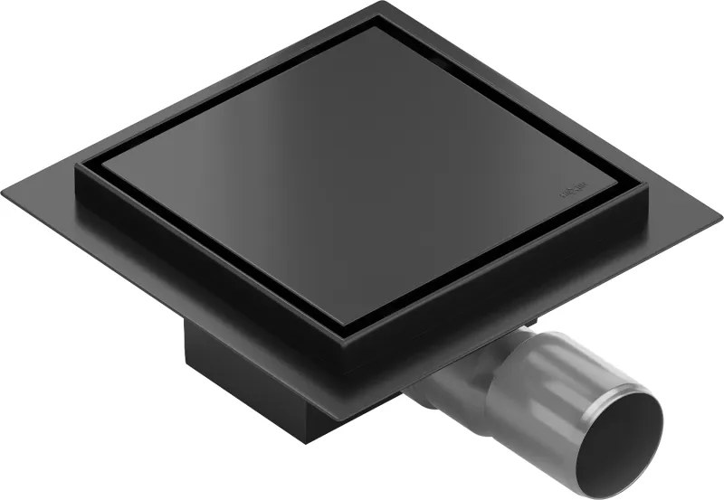 Mexen Flat-Q M13 ralo de chão quadrado 25 x 25 cm, preto - 1710025