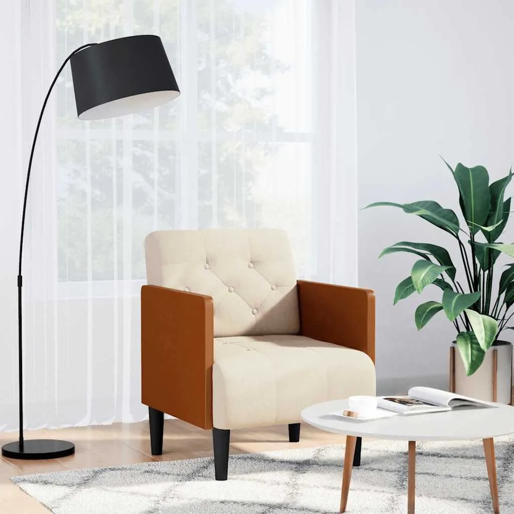 Poltrona com apoio de braços 55 cm linho