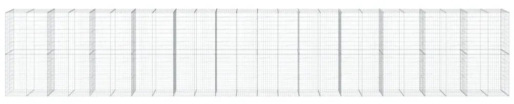 Cesto gabião com cobertura 1200x100x200 cm ferro galvanizado