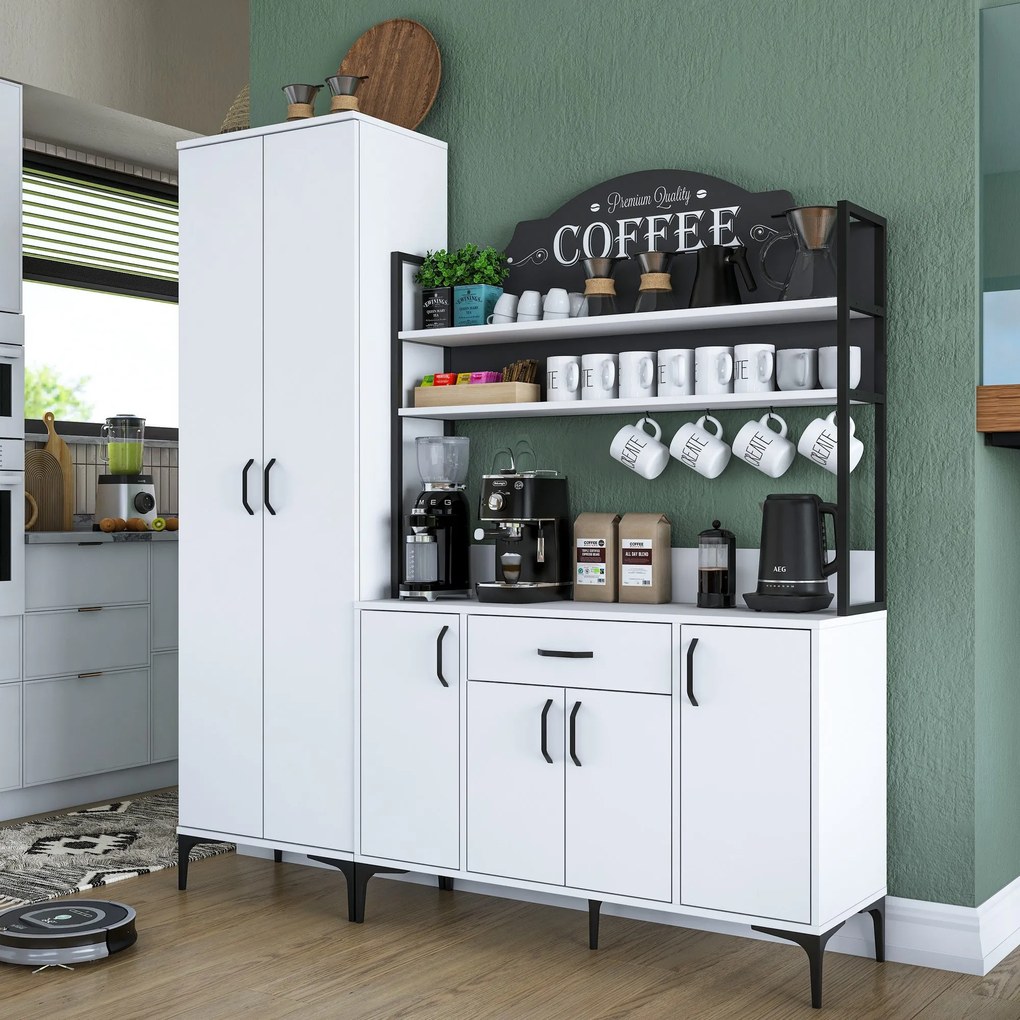 Armário Multiusos JE148 – Branco – 280x198,6x40 cm