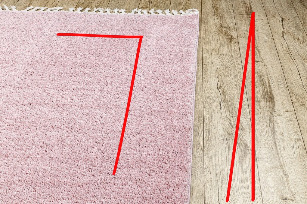 Tapete BERBER 9000 rosa Franjas berbere marroquino shaggy - PRODUTO DE SEGUNDA GRAU