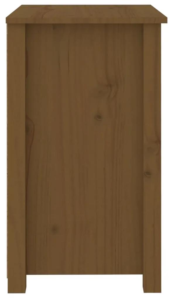Mesa de cabeceira 50x35x61,5 cm pinho maciço castanho mel