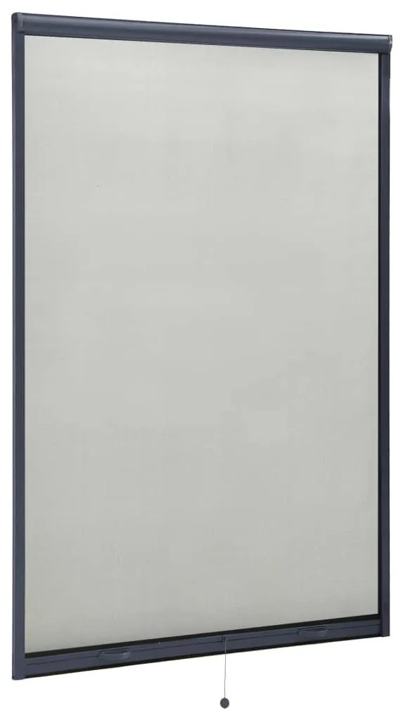 148742 vidaXL Tela anti-insetos de descer para janelas 110x170 cm antracite