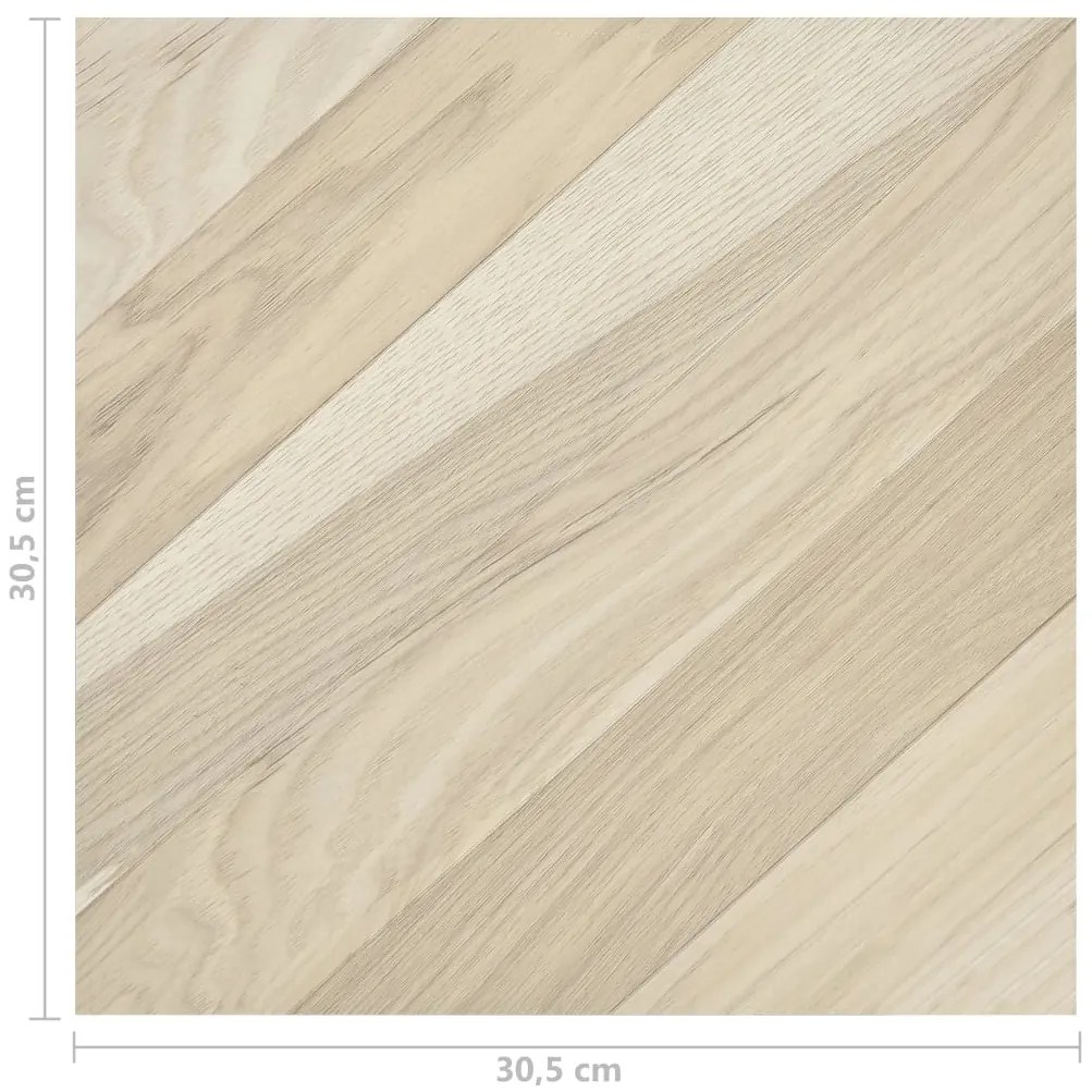Tábuas soalho autoadesivas 20 pcs 1,86 m² PVC bege às riscas