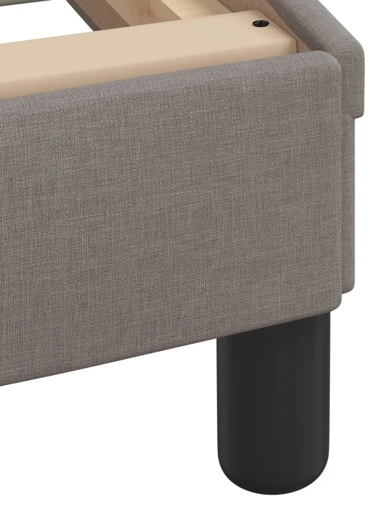 Estrutura de cama sem colchão 90x190 cm tecido cinzento