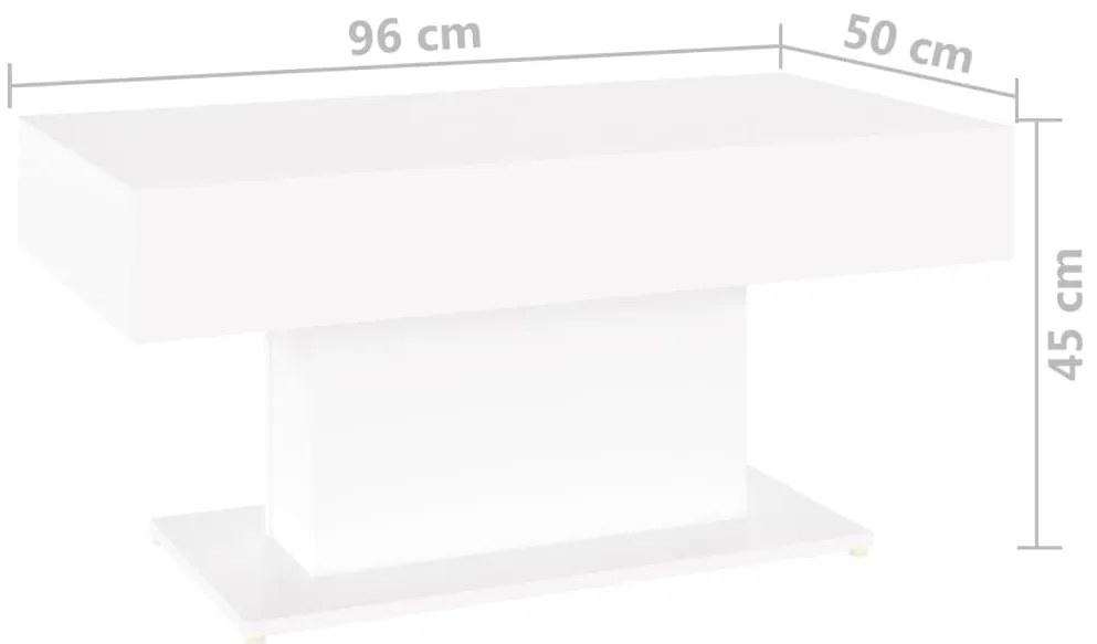 Mesa de centro 96x50x45 cm derivados de madeira branco