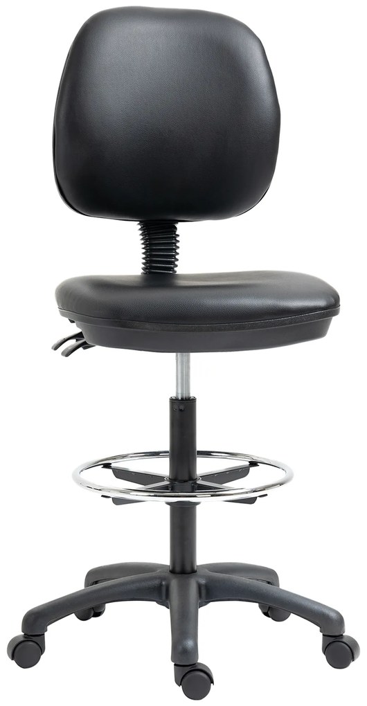 Vinsetto Cadeira de Escritório de Altura Ajustável 69-91 cm com Encosto Reclinável e Apoio para Os Pés Ajustável | Aosom Portugal