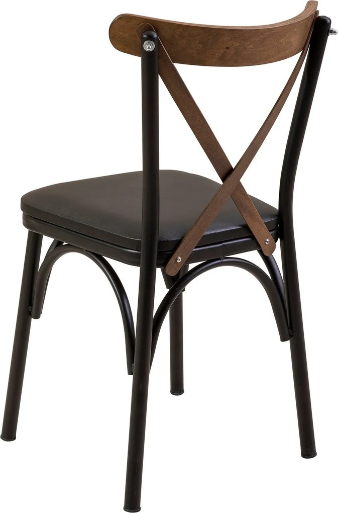 Conjunto de Mesa e Cadeiras Oliver – Preto – Mesa: 70x77x70 cm, Cadeir