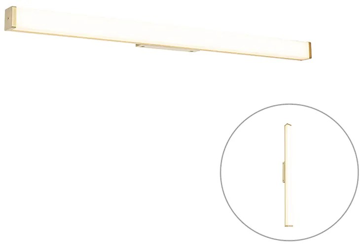 Candeeiro de parede para casa de banho em latão 92 cm com LED IP44 - Cascada Moderno