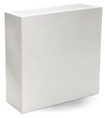 Vaso de flores colorido retangular Polietileno CASA, JARDIM, RESTAURANTE, BAR JUNCO 80, (80 x 32 x 80cm) - Branco