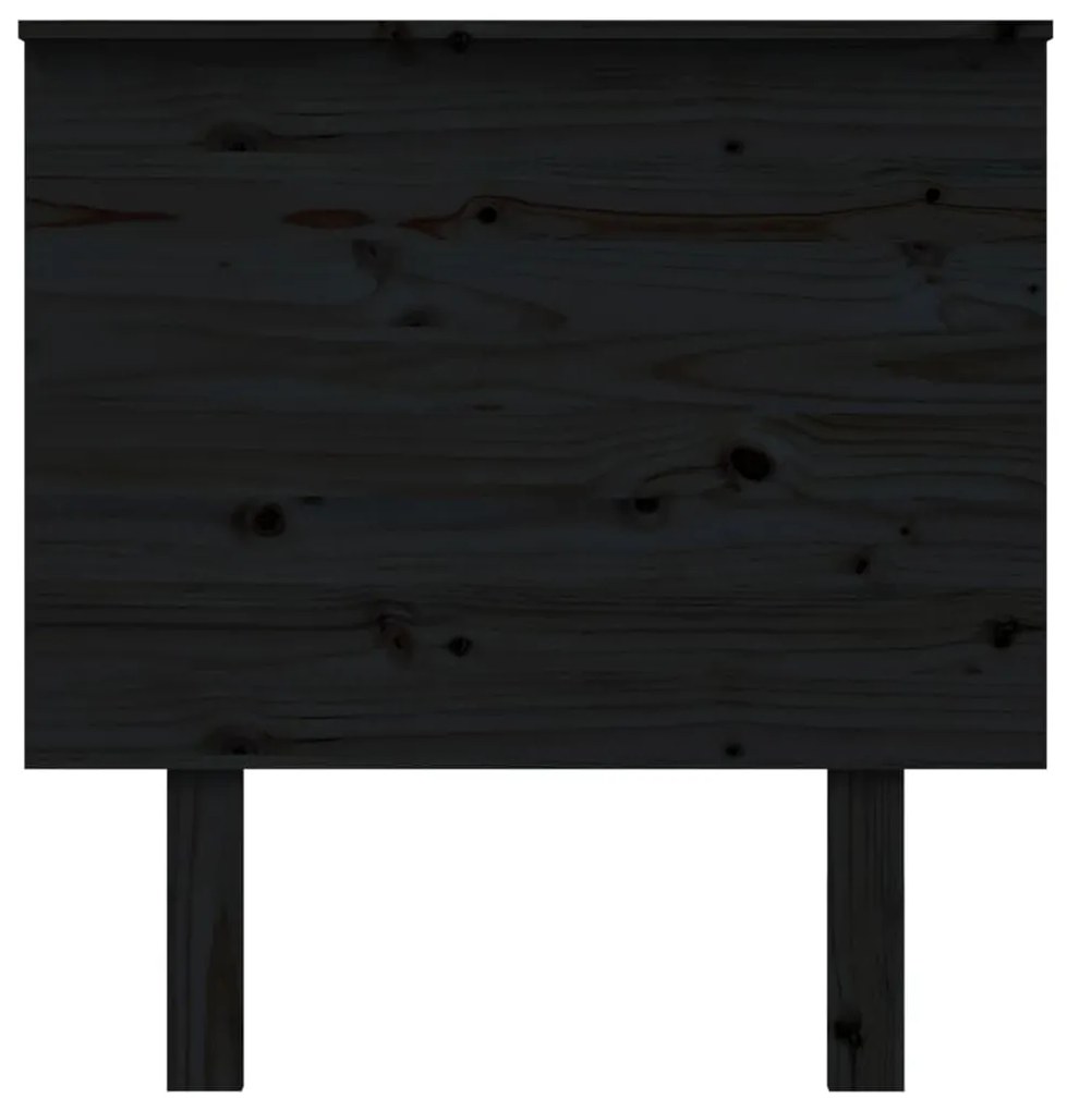 Cabeceira de cama 79x6x82,5 cm pinho maciço preto