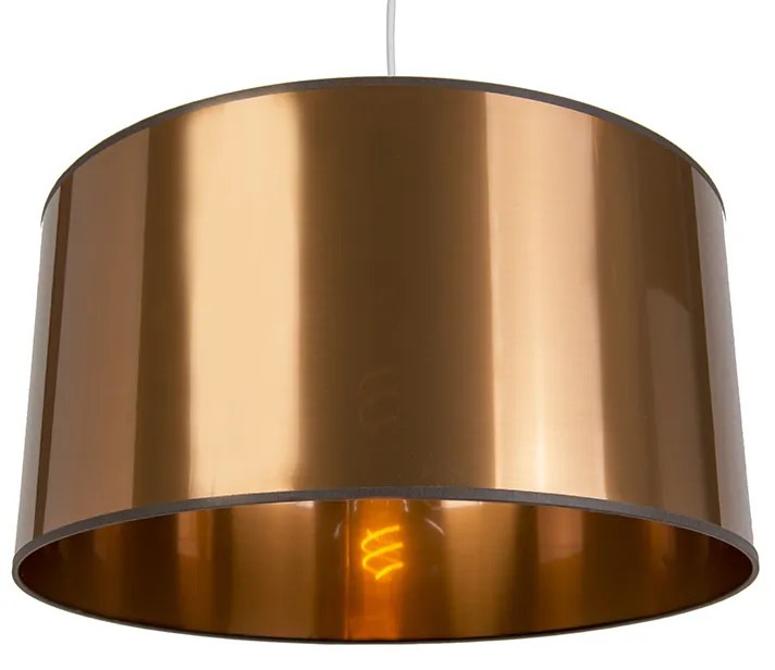 Candeeiro de suspensão design branco com abajur em cobre 50 cm - Combi 1 Industrial