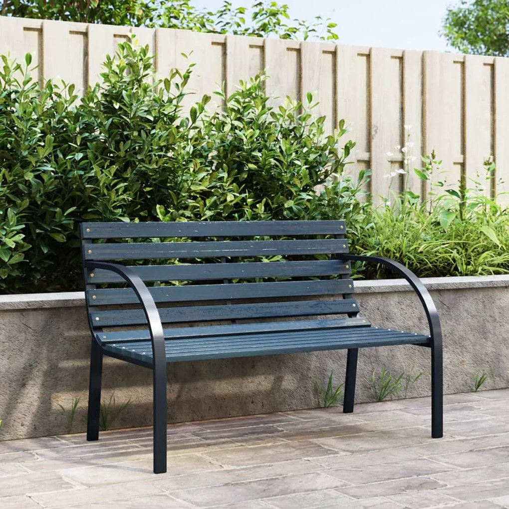 47936 vidaXL Banco de jardim 120 cm madeira cinzento