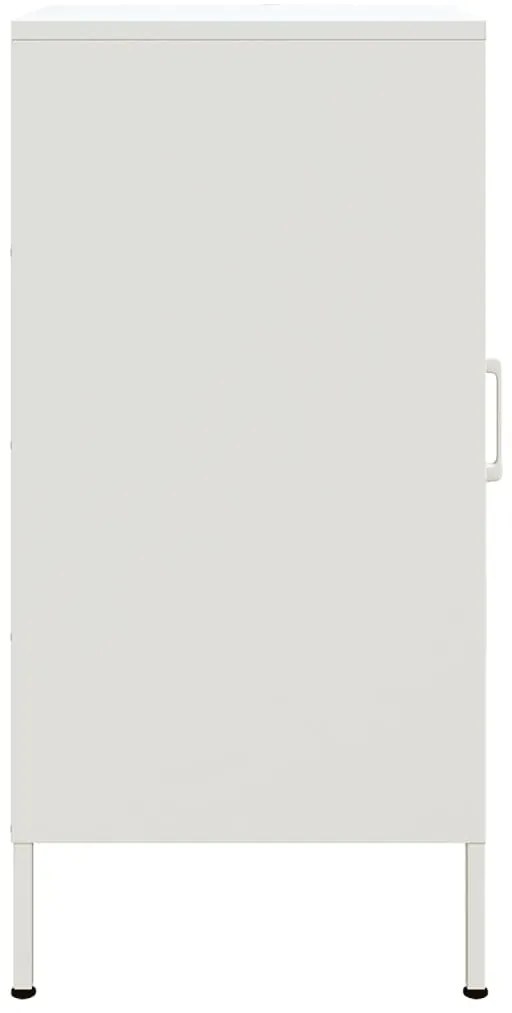 Aparadores 2 pcs 36x39x79 cm aço branco