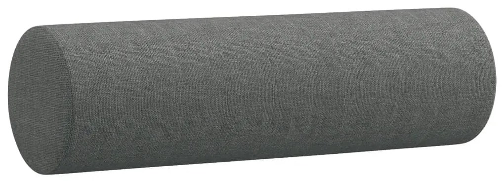 Sofá 3 lugares + almofadas decoração 180 cm tecido cinza-escuro
