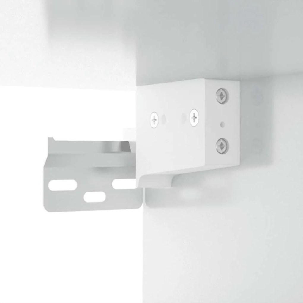 Móveis TV 2pcs 80x30x30cm derivados de madeira branco brilhante