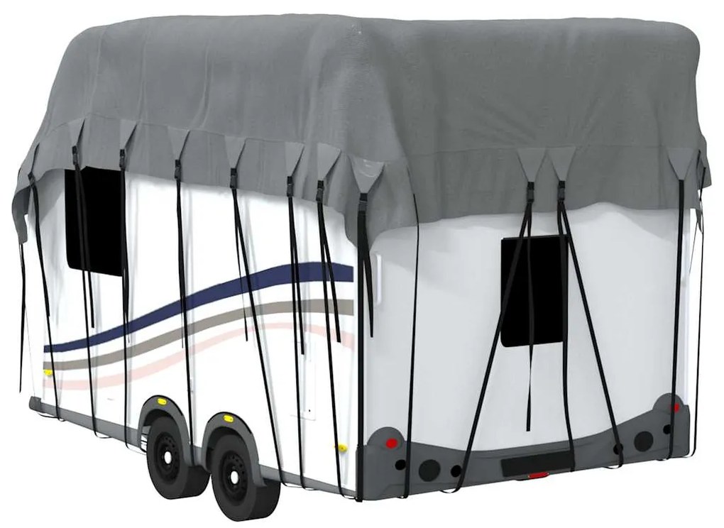 Caravan capa de telhado 500x300 cm tecido não tecido cinzento