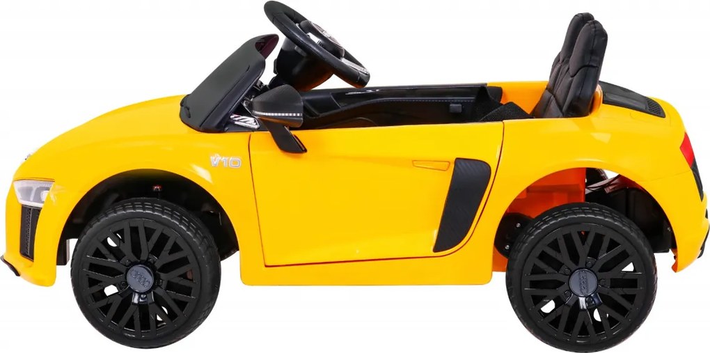 Carro elétrico para Crianças 12V Audi R8 Rodas de EVA Amarelo