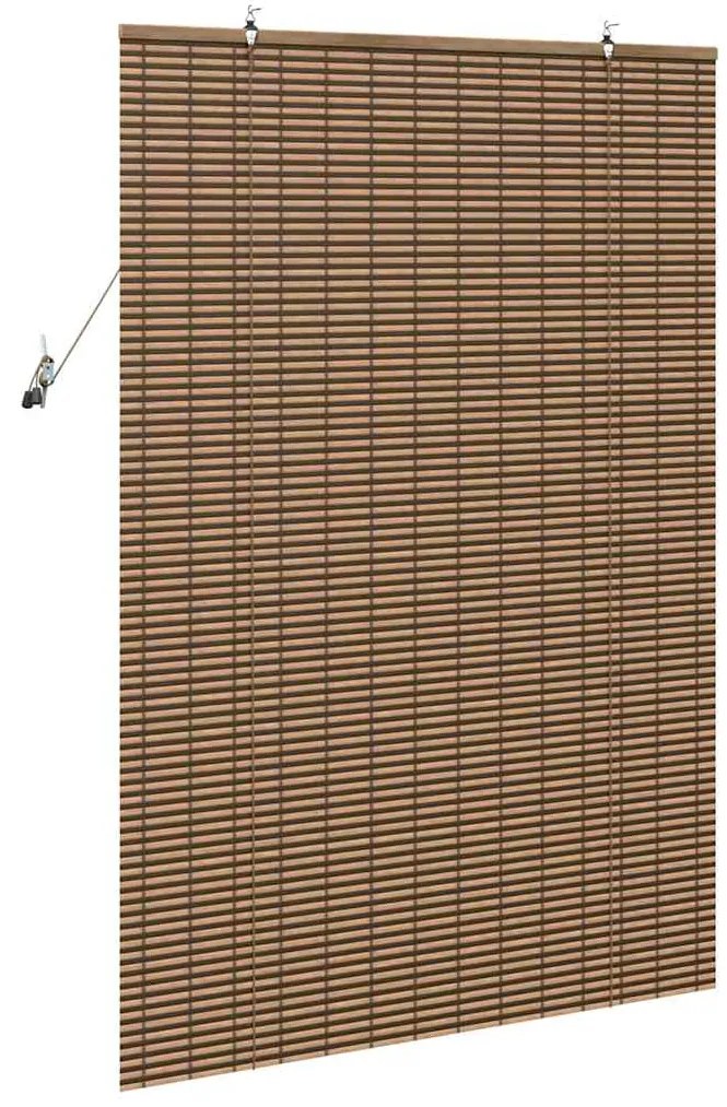 Persiana de Janela com cortinas Manual Castanho 110 x 160 cm Bambu