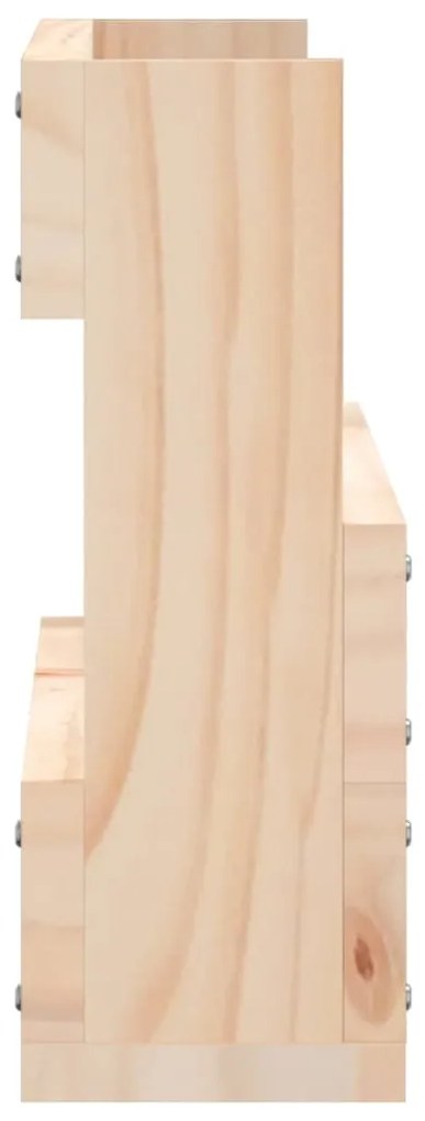Sapateiras de montagem na parede 2 pcs 59x9x23 cm pinho maciço