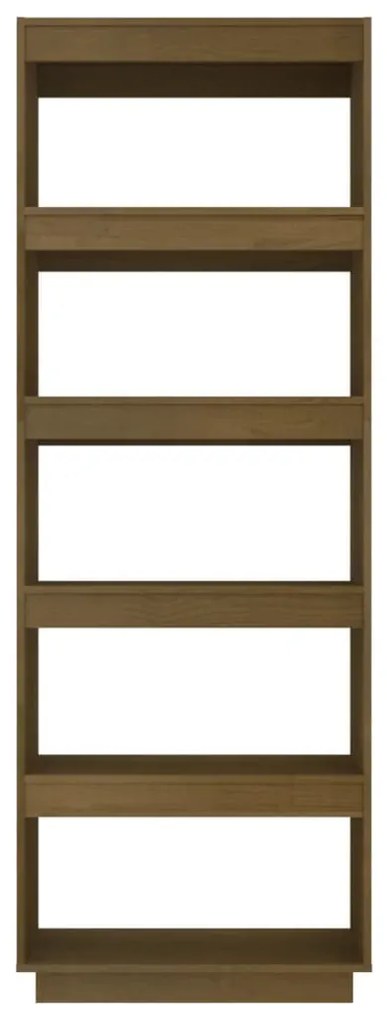 Estante/divisória 60x35x167 cm pinho maciço castanho mel