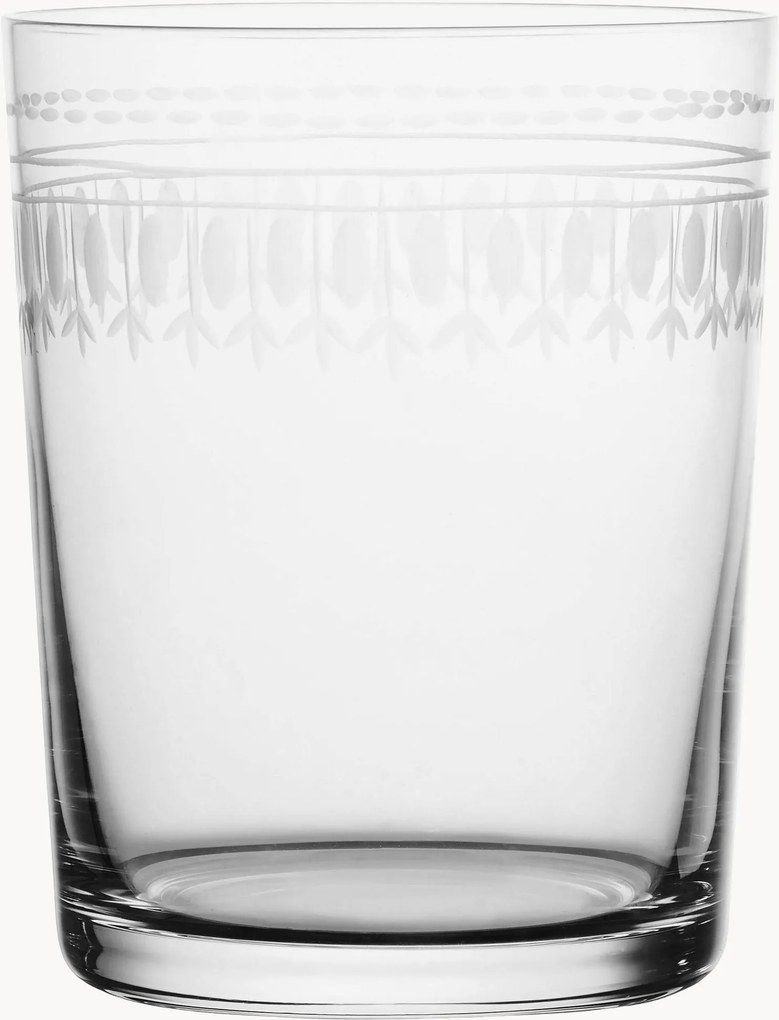 Copos em cristal artesanal Ovals, conjunto de 4