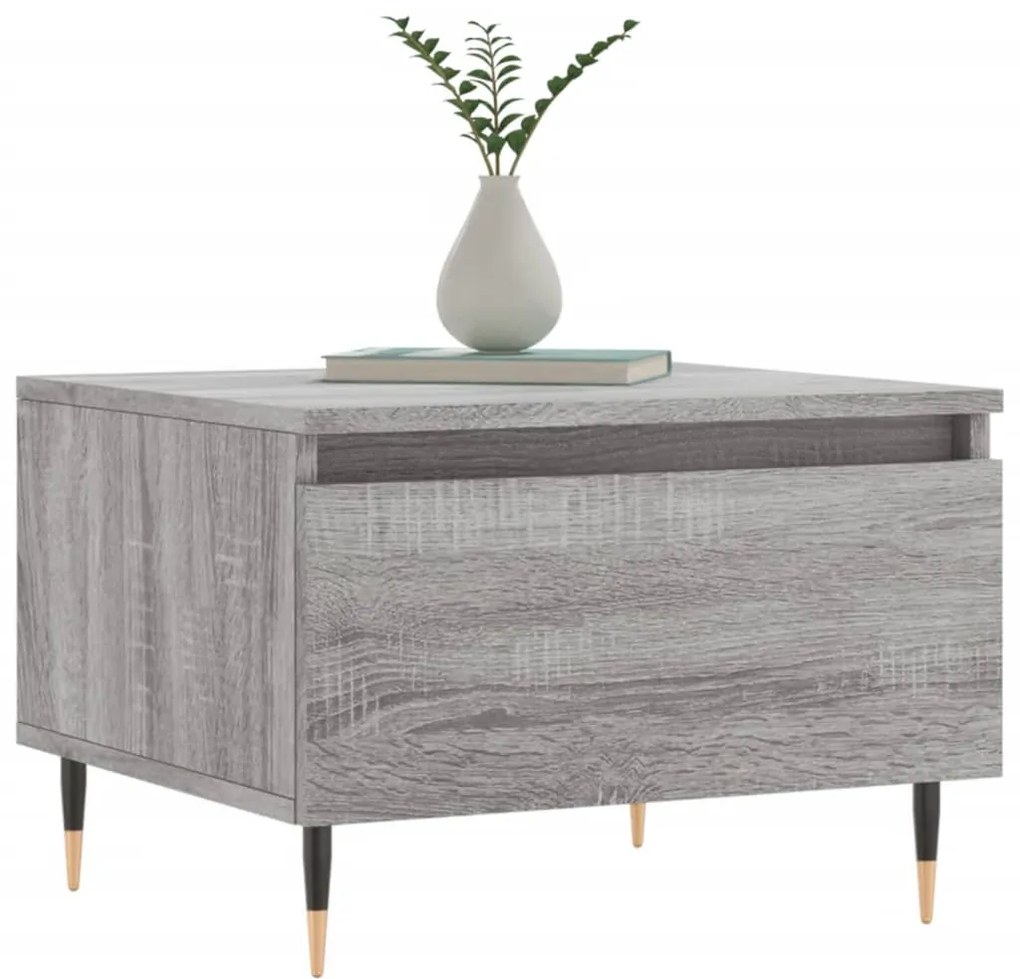 Mesas de centro 2 pcs 50x46x35cm deriv. madeira cinzento sonoma