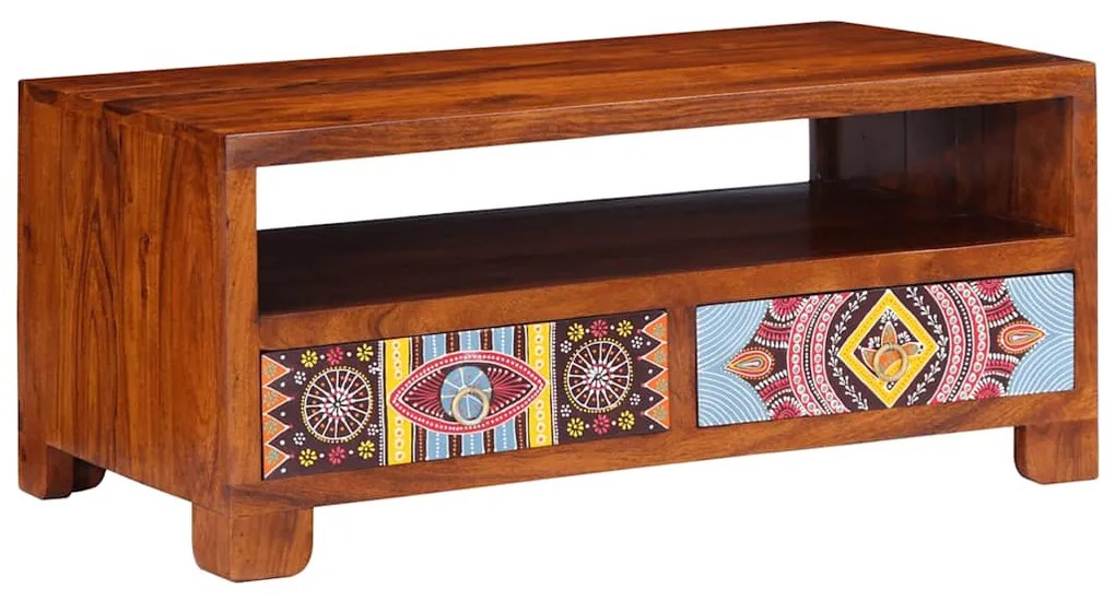 Mesa de centro 90x50x40 cm madeira de acácia maciça