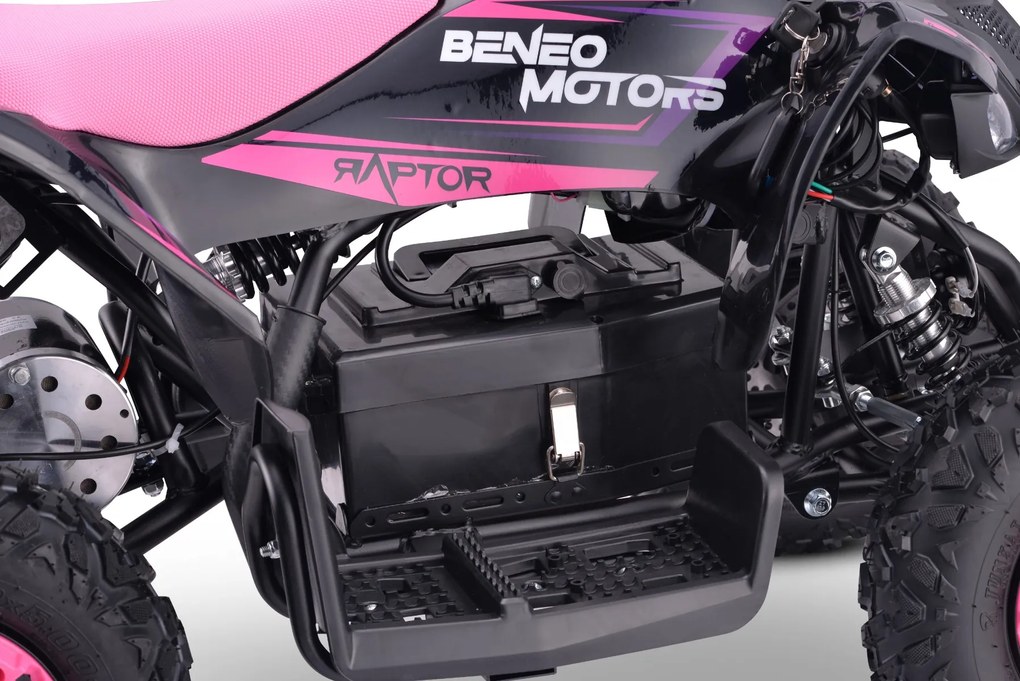 Moto 4 elétrica para crianças ATV Motors Raptor 800W Rosa