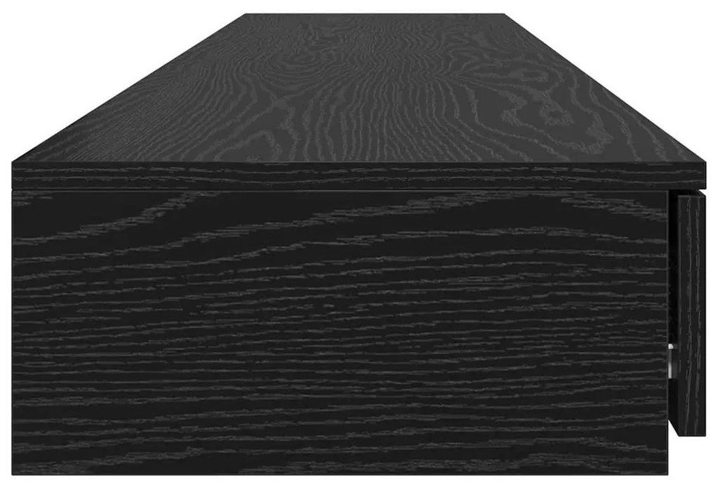 Gavetas de Cama vidaXL Pretas 180x36,5x16,5 cm em Madeira de Engenhari