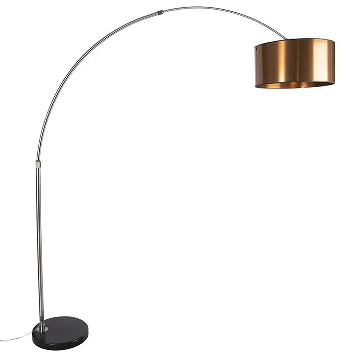 Candeeiro de arco em aço com cúpula em cobre 50 cm - XXL Moderno