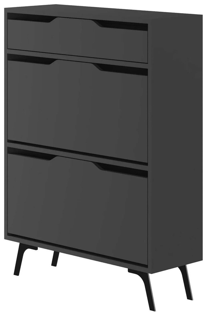 Cabideiro Berlin ABC – Nogueira e Antracite – 180x200x35 cm