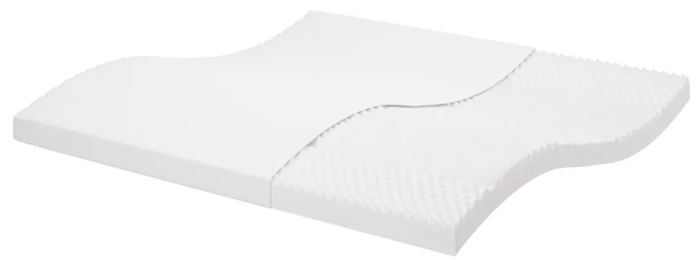 vidaXL Colchão de espuma 200x200 cm 7 zonas dureza 20 ILD branco