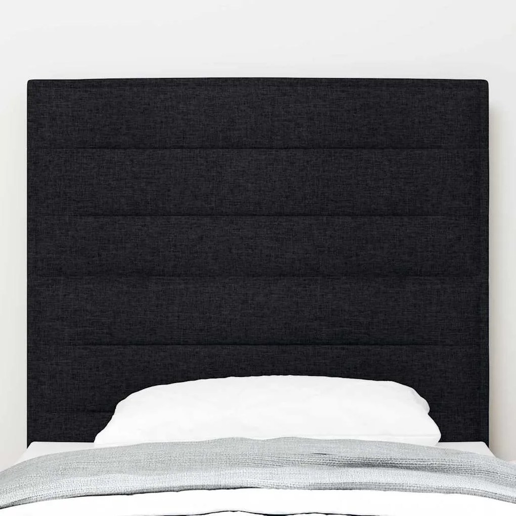 Cabeceira Design Linhas Preta 100 cm Tecido