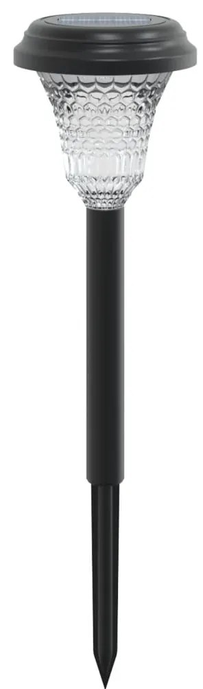 Luzes solares para caminhos com espigões 12 pcs branco