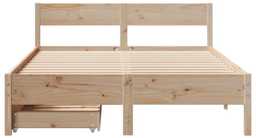 Cama sem colchão 135x190 cm madeira de pinho maciça