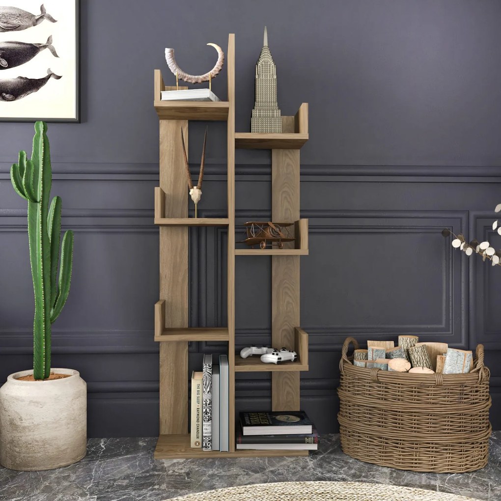 Estante Luisa – Carvalho Oud – 50 cm x 22 cm x 173 cm