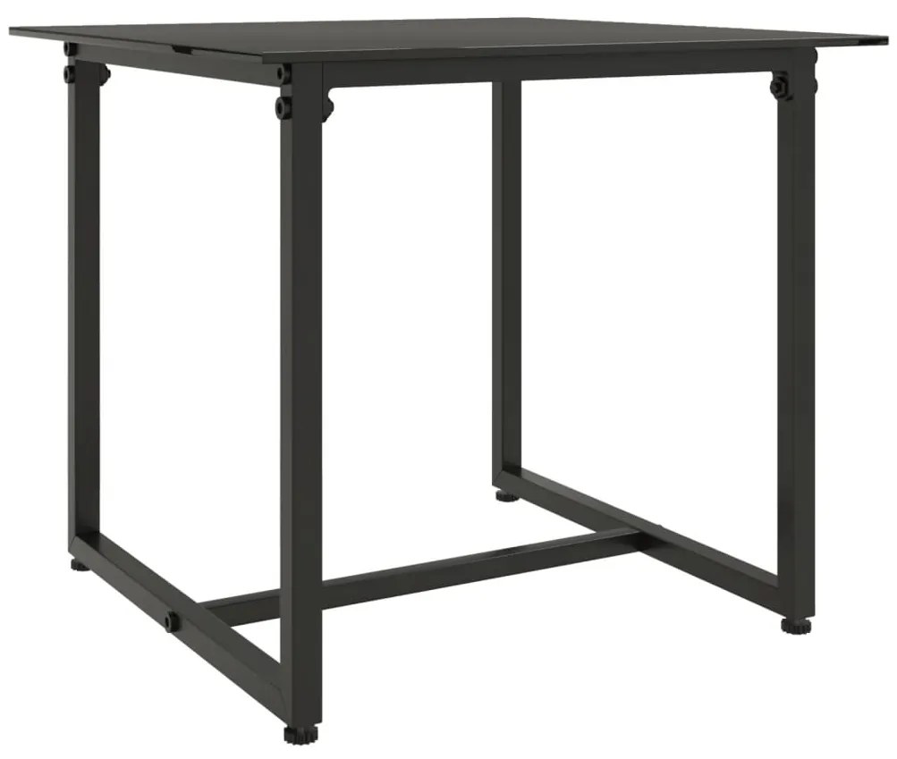 3 pcs conjunto lounge de jardim c/ almofadões vime PE preto