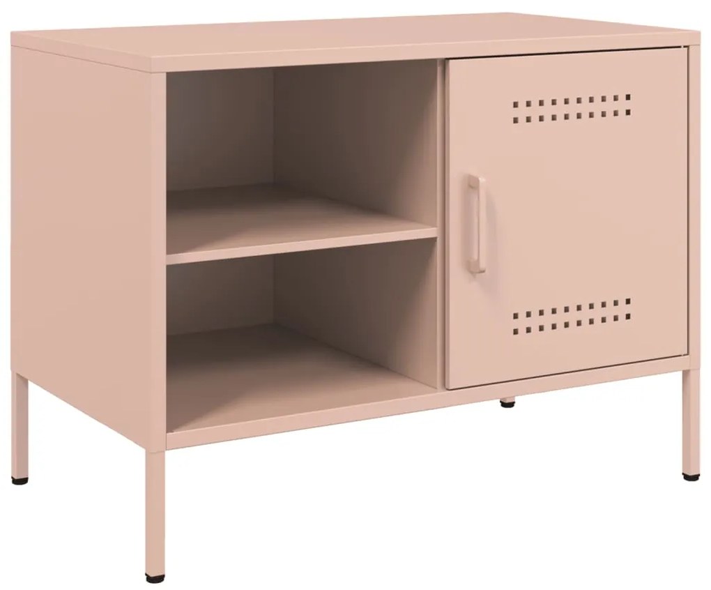 Móveis de TV 2 pcs 68x39x50,5 cm aço rosa