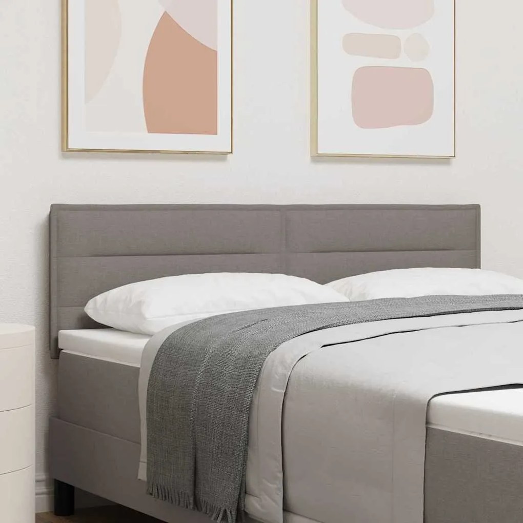 vidaXL Cabeceira Altura Ajustável Cinzento-acastanhado 140 cm tecido
