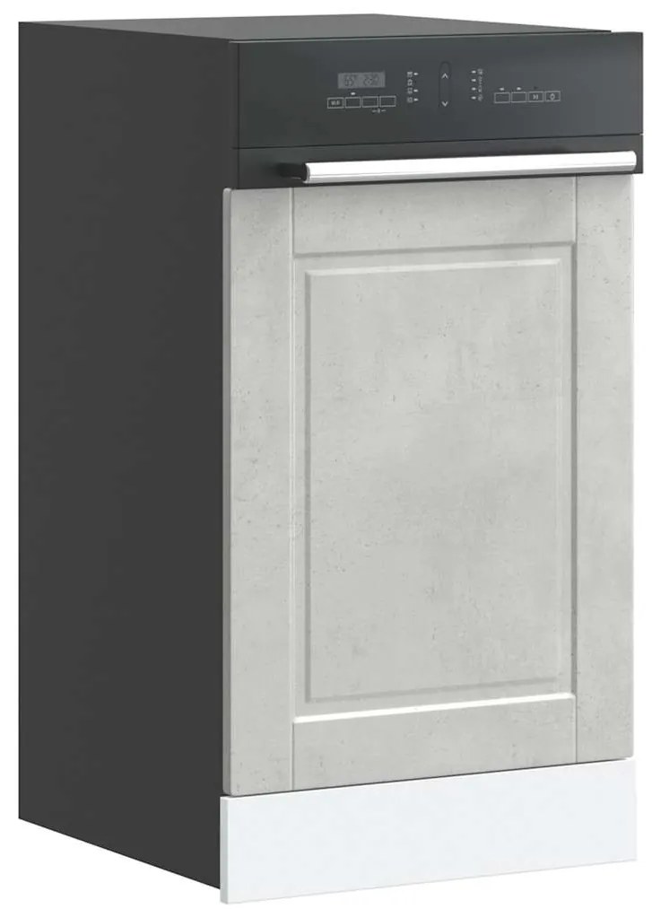 vidaXL Painel máquina lavar louça Porto betão cinzento 45x1,5x67 cm