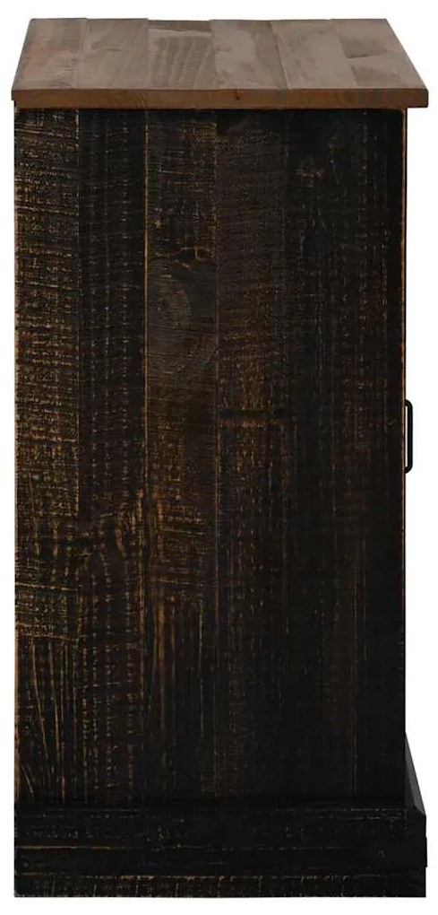 Aparador HALDEN com porta de correr 80x40x80 cm Madeira maciça