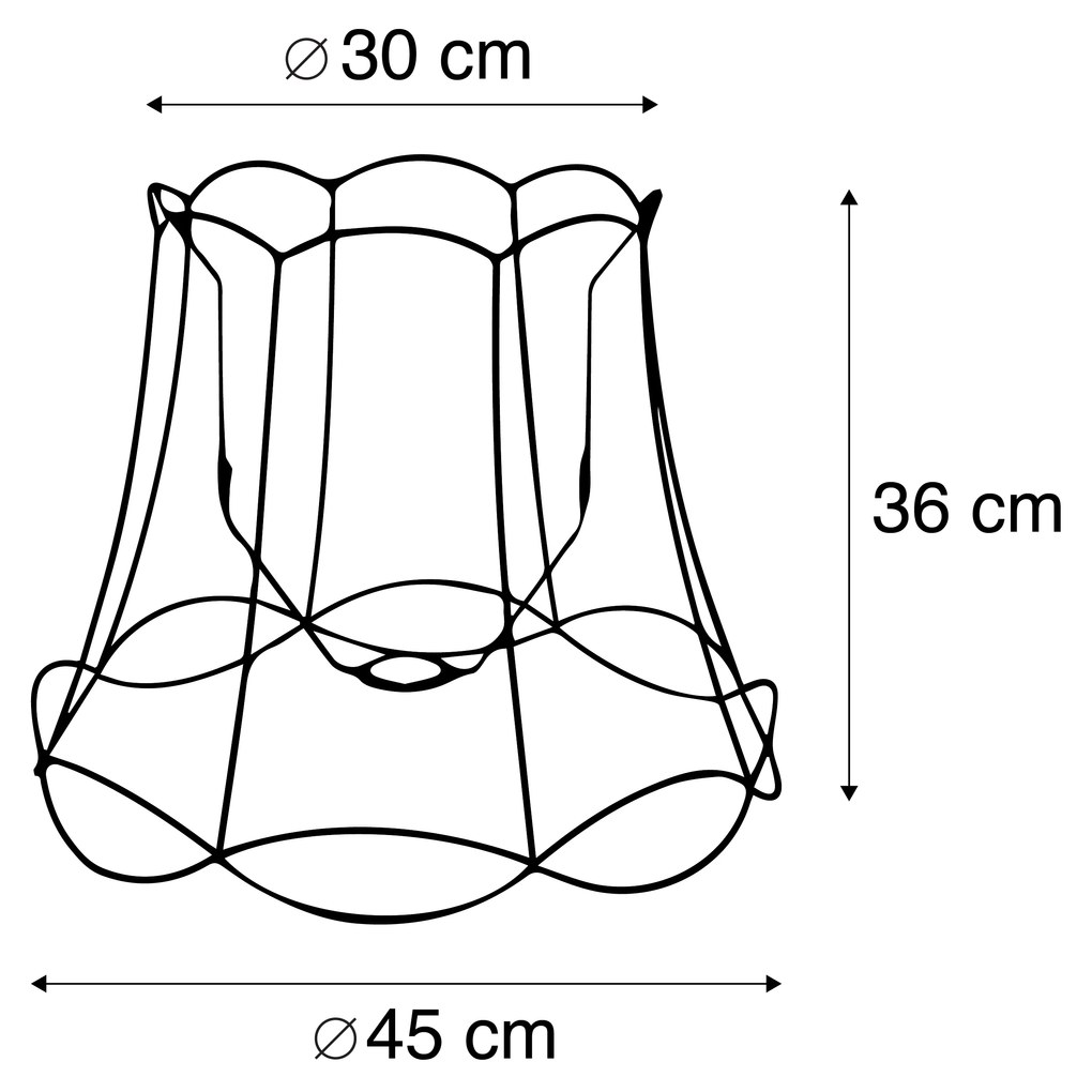 Abajur de Metal Preto 45/36 - Granny Frame