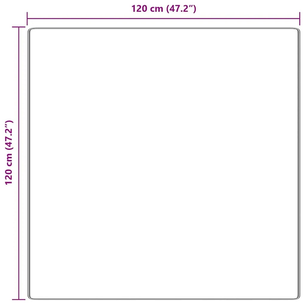 Tapete Shaggy Alto Pile Creme 120x120 cm PP