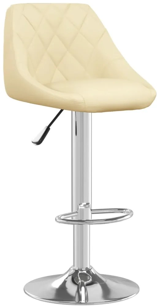 Bancos de bar 2 pcs couro artificial cor creme