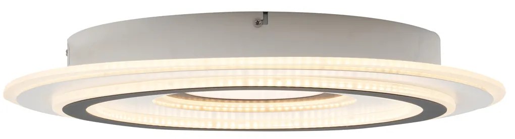 Plafon de design branco com cinza escuro redondo incluindo LED regulável - Taylor Design